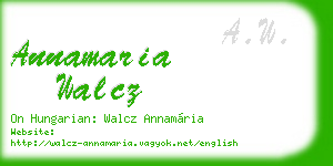 annamaria walcz business card